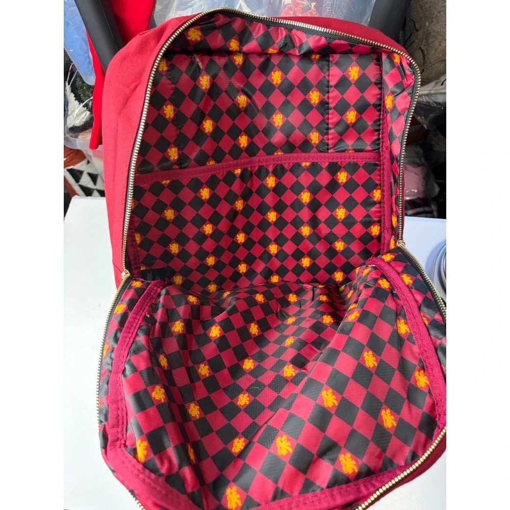 Universal Studios Harry Potter Gryffindor Lined Red Backpack Laptop Bag NEW